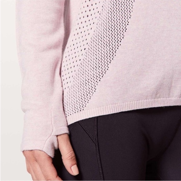 Lululemon Still Movement Sweater Heathered Petals pink size 6 - Picture 5 of 9
